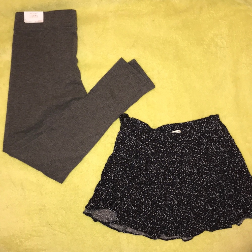 Grey leggings and mini skirt bundle! - AE aerie -